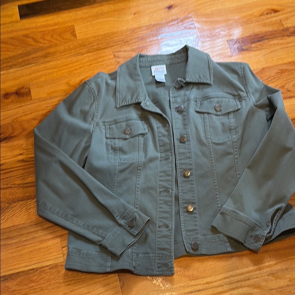 Stylish Green Denim Jacket